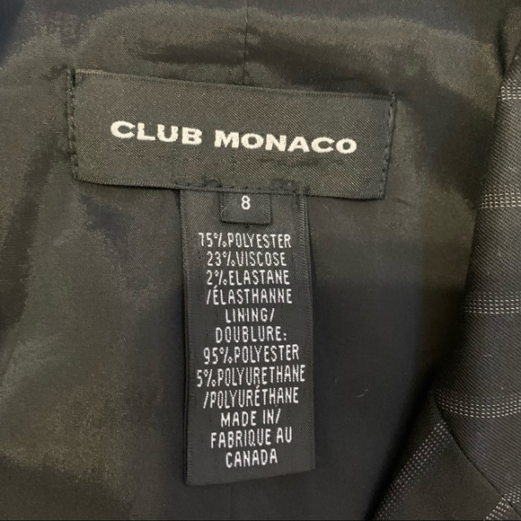Club Monaco Striped Black Blazer | Size 8 - Picture 3 of 7
